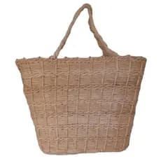 Bolsa meia lua palha de milho