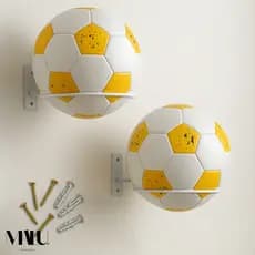 Kit 02 Suporte de Bola Futebol Basquete ou Vôlei com Parafusos e Buchas Aço Reforçado