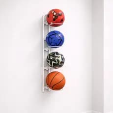 SUPORTE BOLA DE FUTEBOL BASQUETE E VÔLEI PARA 4 BOLAS DE PAREDE ORGANIZADOR REFORÇADO