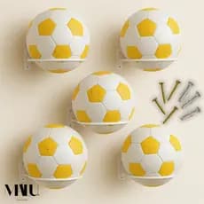 Kit 05 Suporte de Bola Futebol Basquete ou Vôlei com Parafusos e Buchas Aço Reforçado