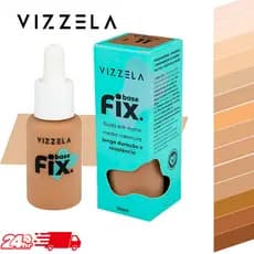 Vizzela Base Fix Líquida - Fluida Soft Matte Longa Duração e Resistência