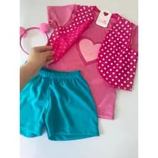 Fantasia Temática Maria roupa Clara com tiara e JP Conjunto Menina Clara completo - Fantasia Infantil Menina