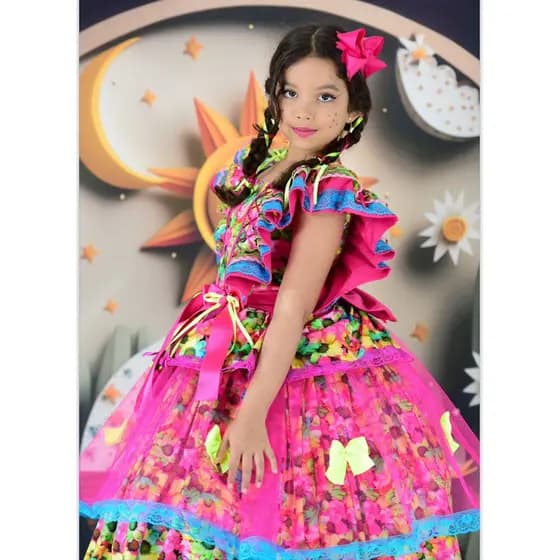 vestido junino Flora São João festa junina infantil caipira