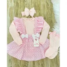 salopete vestido infantil bebês luxo Mini Blogueirinha grif