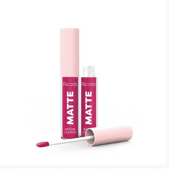 Batom Matte Líquido Vegano Ricosti Cor Pink