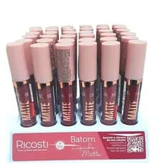 Kit 10 Batom Líquido Matte Ricosti
