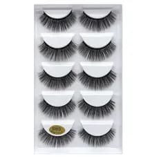Cartela com 5 pares cílios Postiços G805 - Linha Premium 3D -TIPO MINK HAIR