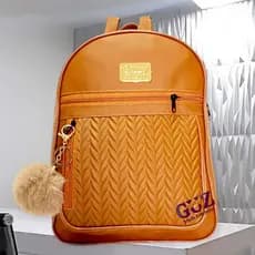 Mochila Feminina Reforçada Bolsas Mochila Para Faculdade Escola + Chaveiro Pompom