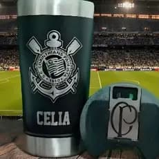 Copo Térmico Corinthians 473ml Personalizado – Presente para Torcedor Fiel