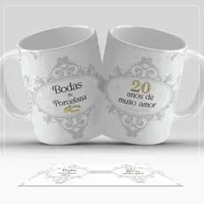Caneca Personalizada Bodas – Porcelana a Pérola | Presente Aniversário de Casamento