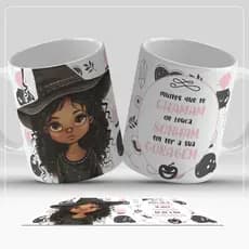 Caneca Bruxinha Cute | Estilo Místico Fofo com Frases Inspiradoras