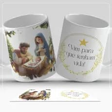 Caneca de Natal Religiosa  Personalizada  Presente Criativo e Exclusivo