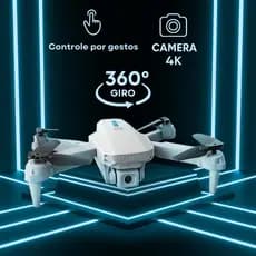Drone E88 Mini com Câmera 4K Controle por Gestos Dobrável Portátil Voo Estável Wi-Fi Iniciantes