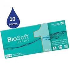 Lentes de Contato Incolor Biosoft One Day Caixa 10 Lentes