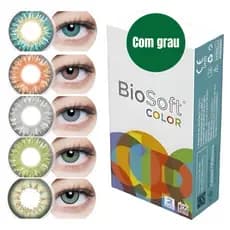 Lentes de Contato Colorida Biosoft Color Com Grau