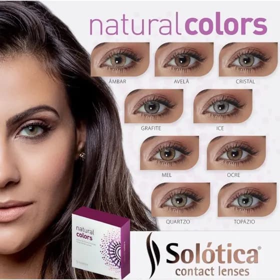 Lentes de Contato Natural Colors Anual com Bordas - Sem Grau