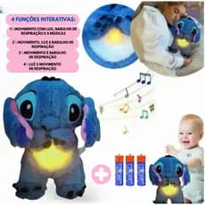 Stitch Pelúcia Que Respira E Alivia A Ansiedade Com Som