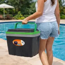 Cooler Térmico Antares 34L Caixa Térmica Grande Portátil Mantém Gelado Bebidas Praia Churrasco Camping Viagem Resistente