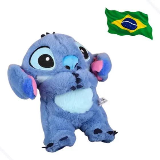 pelucia stitch para alivio de ansiedade com sons luz e respira