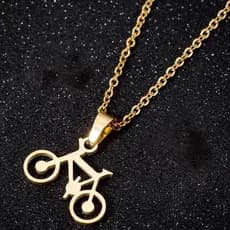 Colar Bicicleta Ciclista Feminino Aço Inox | Pingente Bicicleta | Colar Bike Para Quem Ama Pedalar