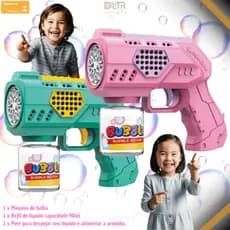 Máquina De lança Bolhas de Sabão 10 Furos Bubble Gum