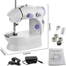 Mini Máquina De Costura Reta Portátil Com Pedal 110v/ 220v Cor Branco 110V/220V