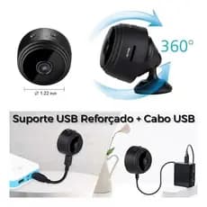 Mini Câmera A9 Espiã – Wi-Fi, Visão Noturna e Gravação de Voz