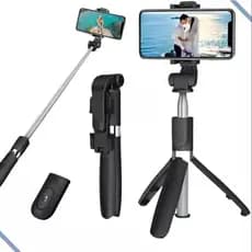 Tripé Bastão de Selfie com Controle Bluetooth – Leve, Compacto e Versátil