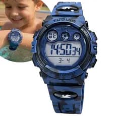 Relógio Tuguir Digital Infantil Masculino De Pulso Esportivo Azul Visor Noturno Prova D'água 50 Metros Original