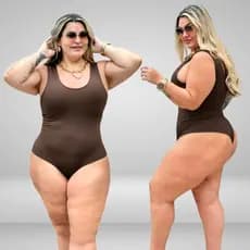 Body Plus Size veste 44/52  Alcinha, Regata, Frente única tecido Suplex