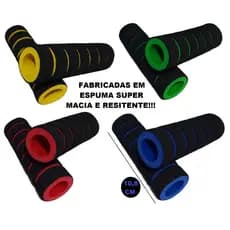 Manopla Punho Bike Espuma Super Confortável Par Bicicleta Ciclismo Várias Cores