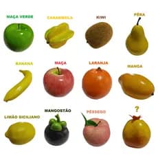 Kit 12 Frutas Artificiais Super Realista Decorações Fruteira