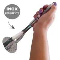 Amassador Espremedor De Batata Purê Inox Grande Profissional