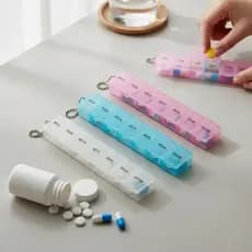 1, 2, 3 Ou 7 Porta Comprimido Semanal Organizador Separador Remédio Vitamina 7 Divisórias