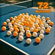 Kit Bolinhas Tênis De Mesa Ping Pong Resistente 40mm Jogo Profissional Competição Treinamento Branca e Laranja