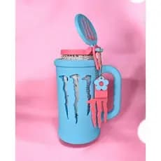 porta lata energético 473ml/ kit suporte monster/ caneca porta lata/ suporte para lata energético/ caneca gamer