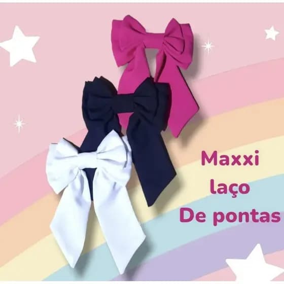 kit 2 maxxi laço para cabelo / maxxi laço/ laços de ponta em tecido.