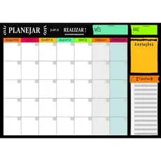Planner magnetico de geladeira planejamento anotações c/ caneta a Escolher