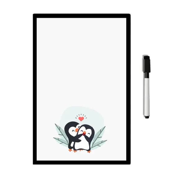 Lousa Quadro Magnético Geladeira Pinguim Ima C/caneta para escrever