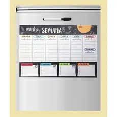 Lousa magnética de geladeira 21x31cm Planejador semanal lista de compras postagem rápida