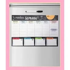 Quadro Magnético para Geladeira Lista de compras Planner recados anotações
