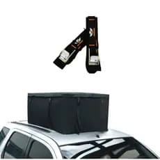 Bagageiro Dobrável Maleiro Teto Carro + Cintas Amarrar Carga