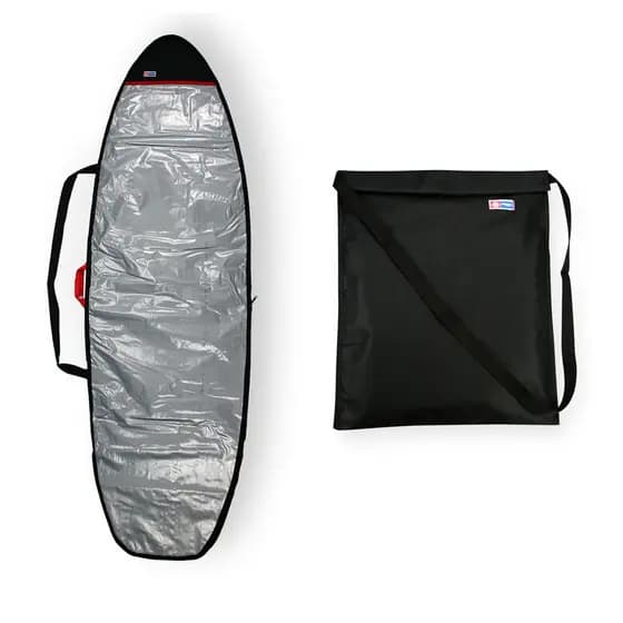 Capa Prancha Surf Fish Refletiva Acolchoada 6'0 A 6'3 + Saco Roupa Molhada - Maori Extreme