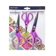 Tesouras Com Lâmina de Titânio Artesanato Patchwork Multiuso - Lanmax