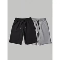 Kit 2 Bermudas de Moletom Shorts Academia Treino Masculino