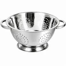 Escorredor de Macarrão Massa Inox 24cm Com Alça Frutas Legumes e Arroz