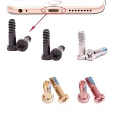 Peça reposição 2 Parafusos pentalobes compatível com iPhone 7 ou 7 Plus ou 8 ou 8 Plus tela parafusos parte baixo