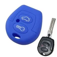 Capa Silicone Para Chave Vw Polo Golf Passat Bora Jetta Seat - Azul