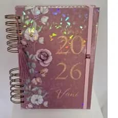 Agenda Personalizada 2026 , A5 Capa Dura Holográfica Planner Organizador Diário