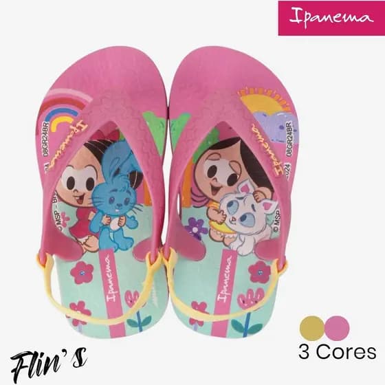 Sandália Chinelo Ipanema Baby Turma da Mônica Super Macia Envio Imediato